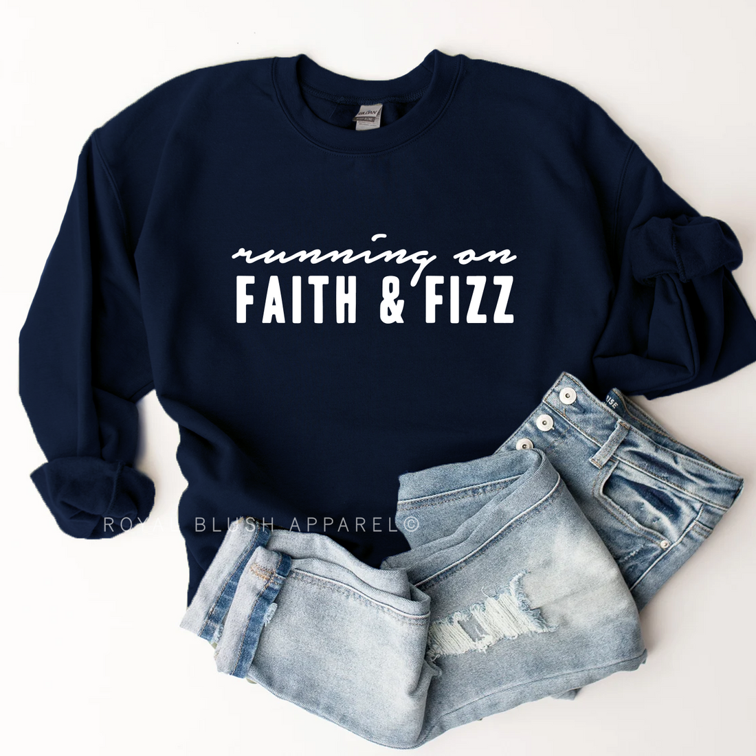 Running on Faith &amp; Fizz Sweatshirt