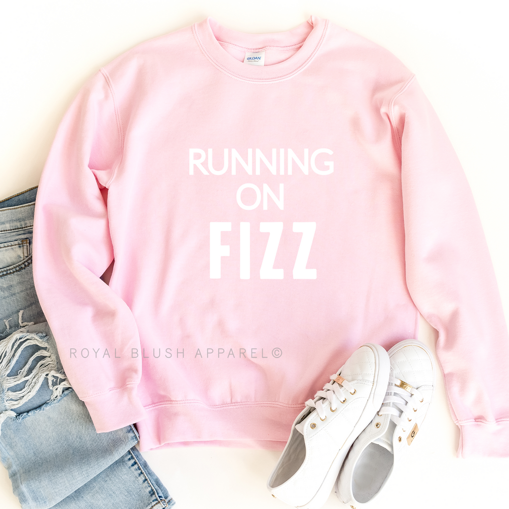 Running on Fizz graphic sweatshirt
