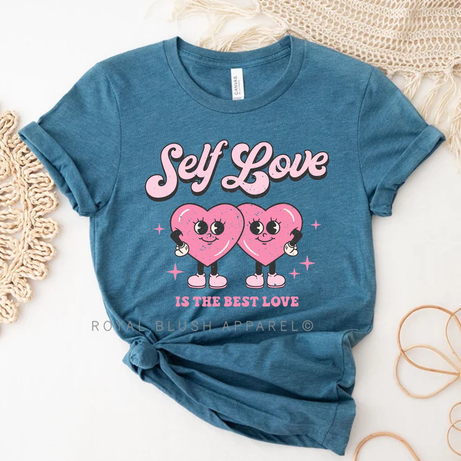 Hearts Self Love Is The Best Love Relaxed Unisex T-shirt