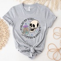 Skeleton Fueled By Iced Coffee & Anxiety halloween T-shirt