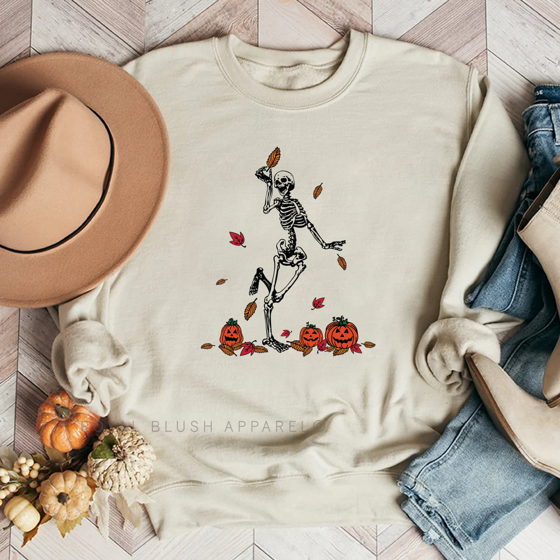 Skeleton Pumpkin Sweatshirt