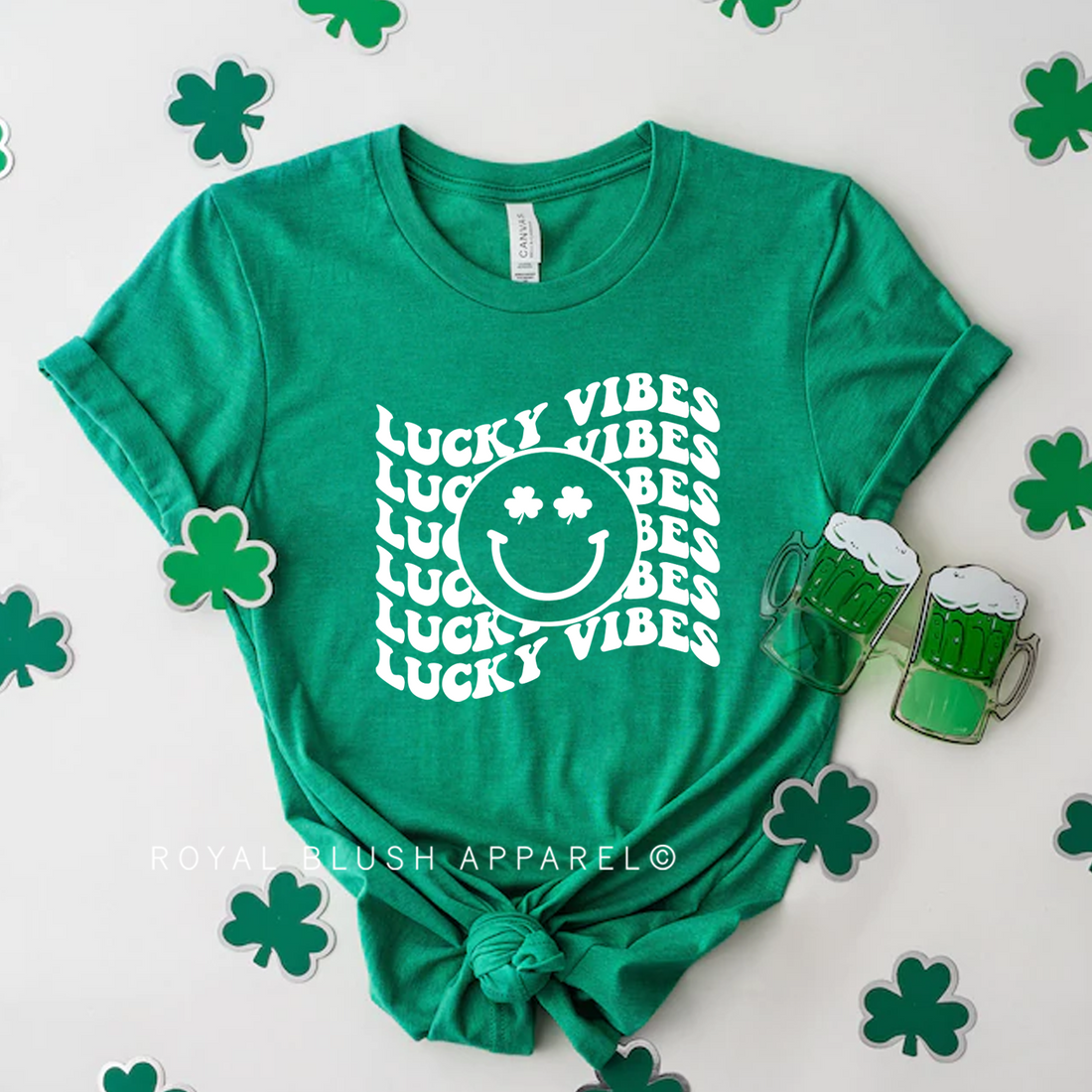 Smiley Lucky Vibes Relaxed Unisex T-shirt