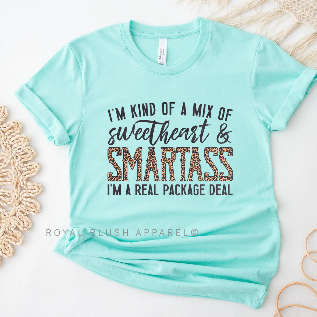 T-shirt unisexe décontracté Sweetheart & Smartass